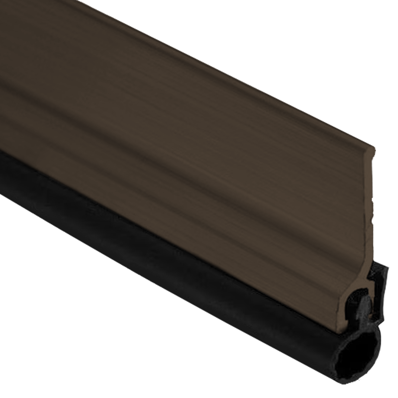 Pemko 303DS-96 Standard Perimeter Gasketing - 1/4" Width, 1-1/8" Height, 96" Length Silicone Insert, Dark Bronze Anodized Aluminum