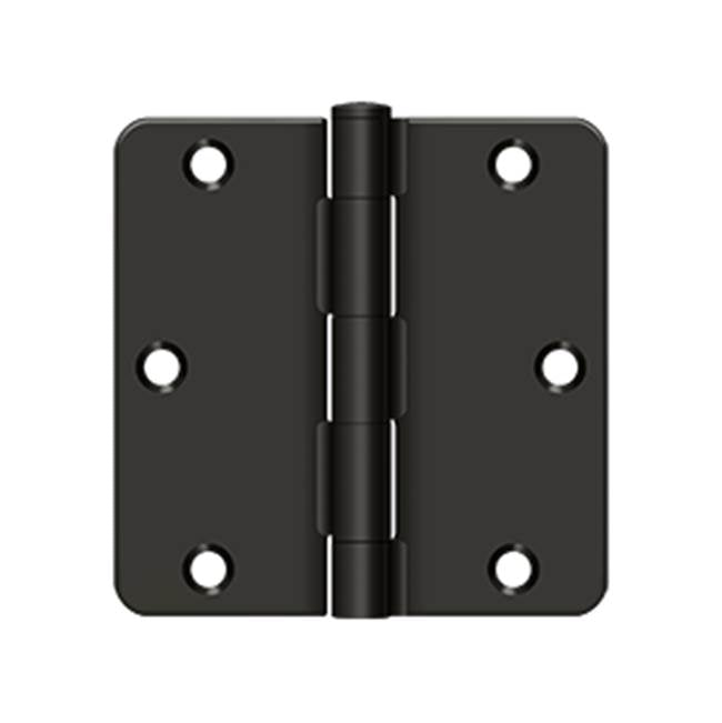 Deltana S35R4 3-1/2 x 3-1/2 x 1/4 Radius Hinge, Residential Thickness