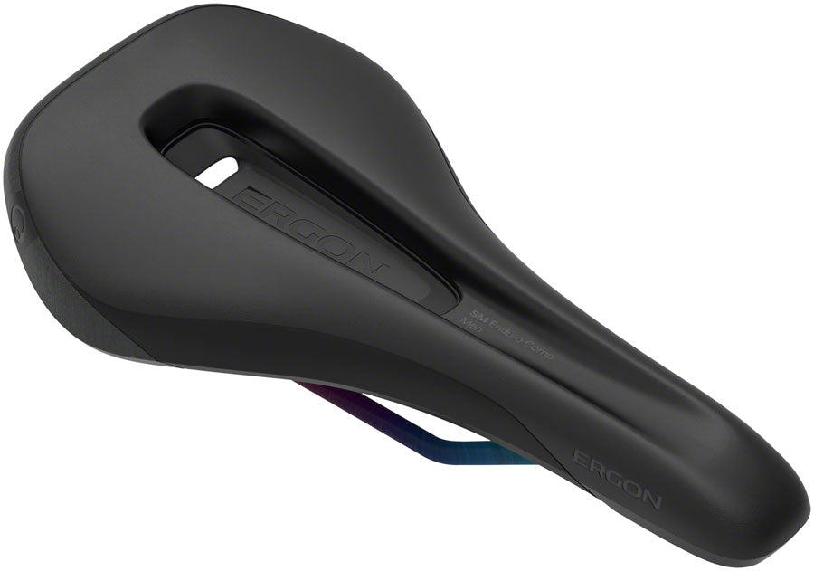 Bike Saddle Ergon SM Enduro Comp - Black Stealth/Oilslick Mens Small/Medium