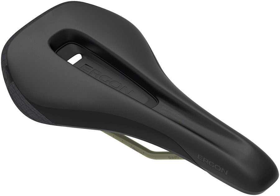 Bike Saddle Ergon SM Enduro Pro - Black Medium/Large Solid Titanium Rails