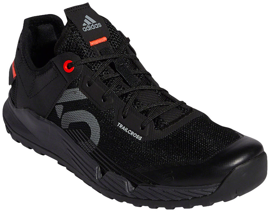 Mountain Bike Shoes Five Ten Trailcross LT Flat - Women's, Core Black / Gray Two / Solar Red, 6.5