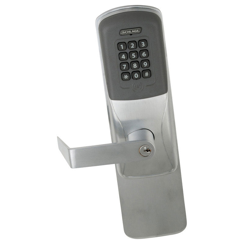 Schlage Electronics CO200993R70 PR RHO 626 PD CO-200 Classroom Electronic Lock, Rim/Concealed Exit Trim, Prox Reader, Schlage C, Satin Chrome