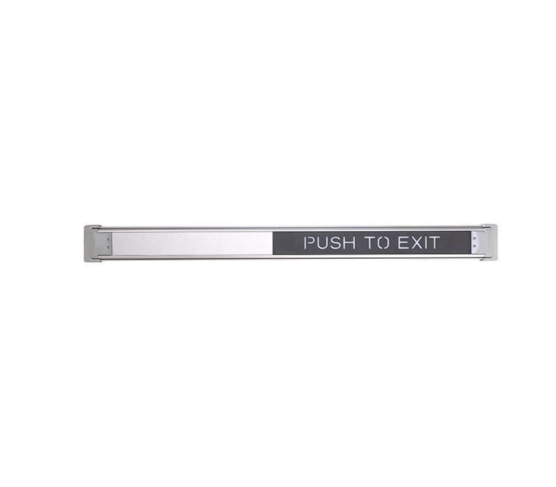 Schlage Electronics 692 36 628RD L Touch Bar Request-to-Exit Device, 36", Red Lettering, LHR, Satin Aluminum Clear Anodized