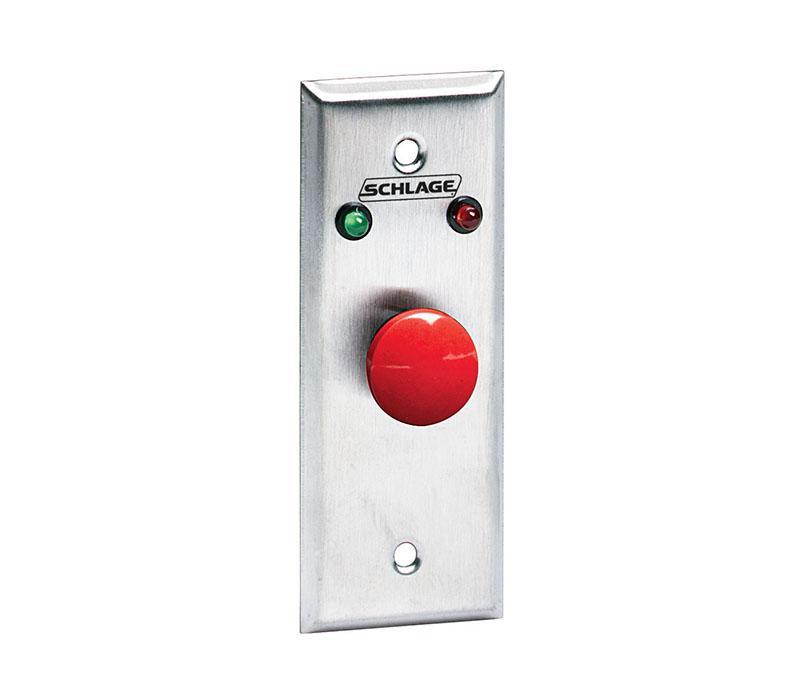 Schlage Electronics 701RD NS 7/8" Red Mushroom Button, Red, Narrow Stile