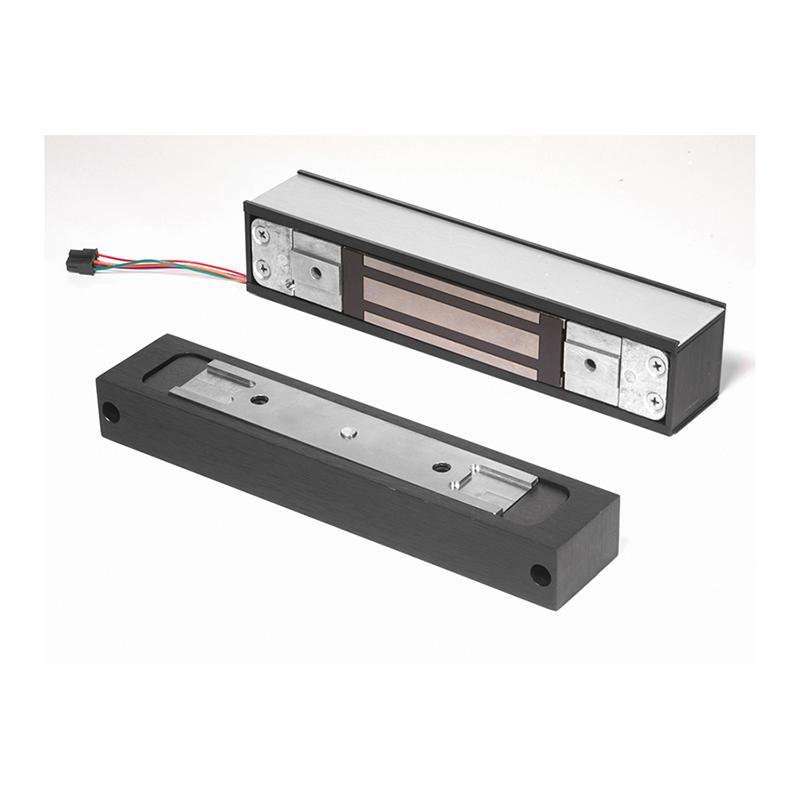 Schlage Electronics GF3000SM-628 Surface Mounted Shear Lock, 12/24 VDC, 3000 lb Hold Force, US28 Satin Aluminum Clear Anodized