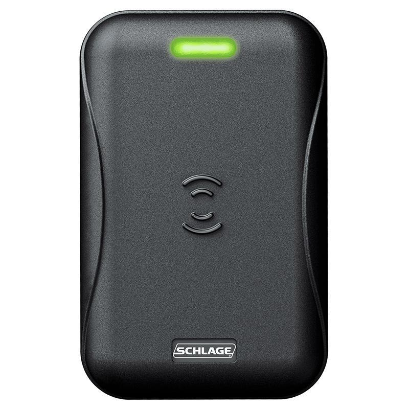 Schlage Electronics MT15 Multi-Tech Networked Reader, Single Gang Wall Mounting, 125 Khz Proximity, 13.56 Mhz Contactless Smart Card, Black