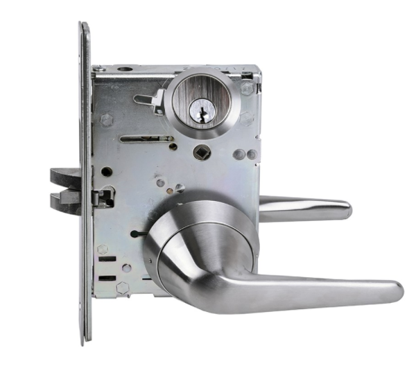 Townsteel MRX-S-L-07 Ligature Resistant Storeroom Mortise Lever Lockset - Sectional Trim, Schlage C Cylinder, US32D/630 Satin Stainless Steel