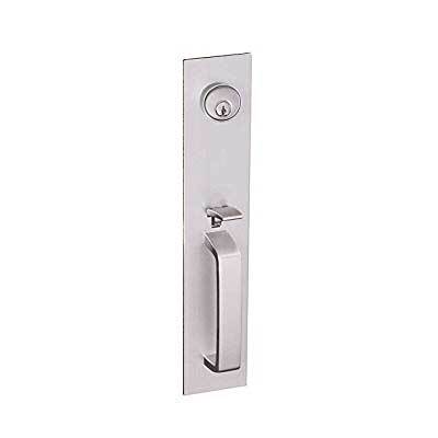 Tell TP81-US28-SC-KD Exit Device Trim, Entry Function Thumbpiece Pull 1-1/4 Inch Mortise Cylinder, Keyed Random 2 Keys, Aluminum Finish
