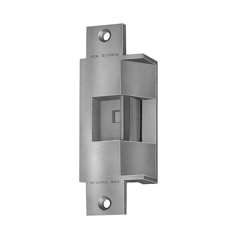 Von Duprin 6213 24V US32D CON Electric Strike, for Mortise or Cylindrical Locks, 24VDC, Fail Secure, Allegion Connect, US32D/630 Satin Stainless Steel
