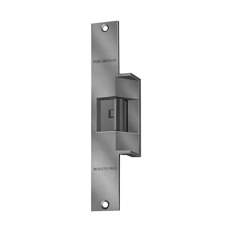 Von Duprin 6215 24V US32D CON Electric Strike, for Mortise or Cylindrical Locks, 24VDC, Fail Secure, Allegion Connect, US32D/630 Satin Stainless Steel
