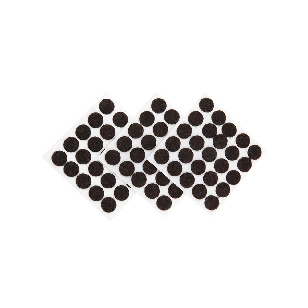 3/8 in. Brown Medium-Duty Self Adhesive Felt Pad (75-Pack)