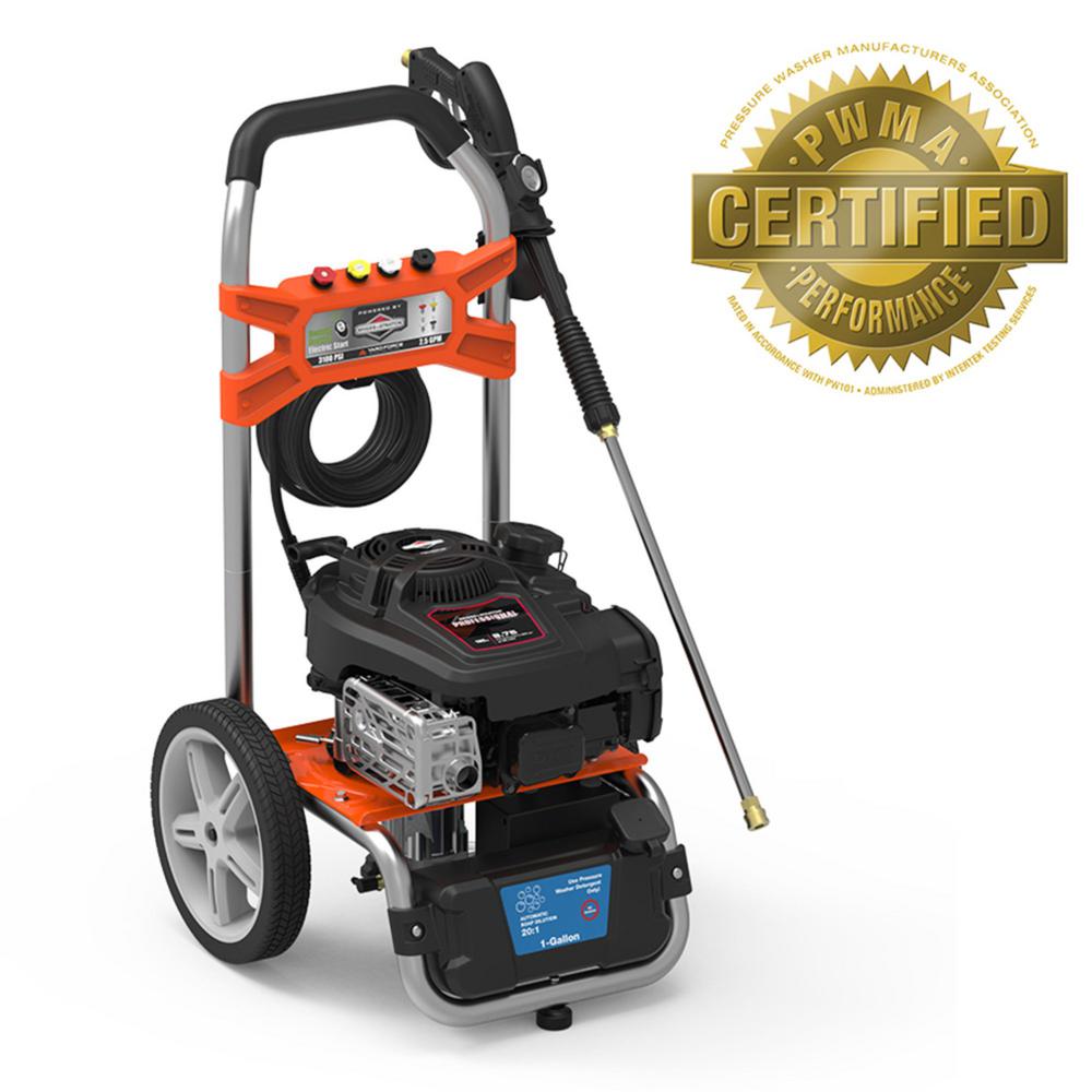 YARD FORCE 3100 PSI 2.4 GPM Remote Electric-Start Gas Pressure Washer