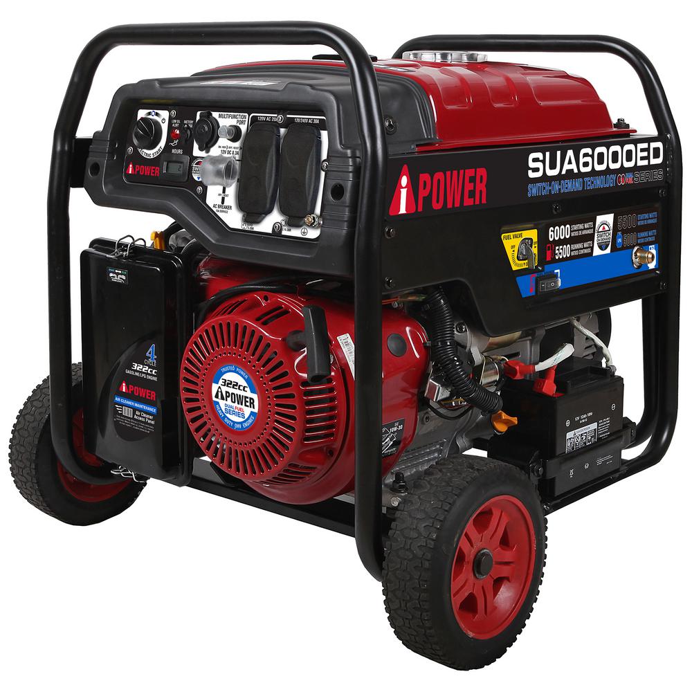 A-iPower 6000-Watt Dual Fuel Powered Electric Start Portable Generator