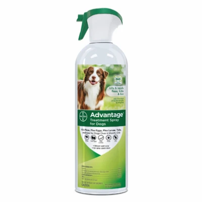 Flea And Tick Treatment Spray For Dogs And Puppies, 15 Ounce Bottle