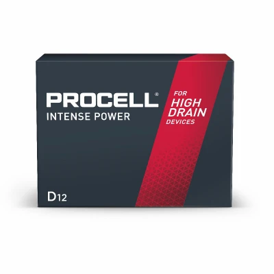 Procell Professional Intense Power D Alkaline Battery, 12 Pk