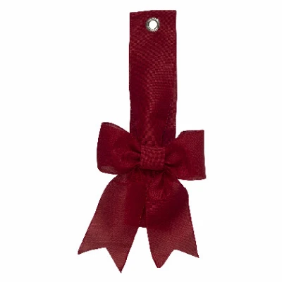 Red Linen Ribbon Wreath Hanger, 34 Inches Long