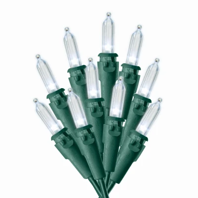 Led Mini Christmas String Lights, Cool White, 50 Count, Battery Operated With Timer