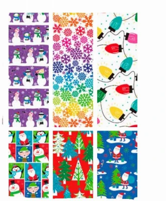 Premium Christmas Wrapping Paper, Assorted Whimsical Designs, 70 Sq. Ft.