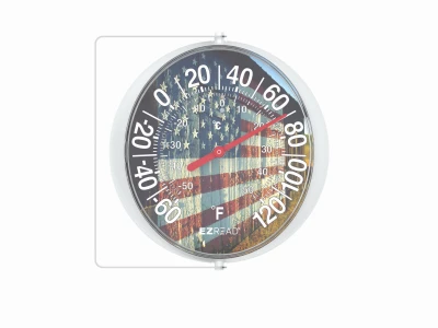 U.s. Flag Thermometer, 5.5 In. Dial