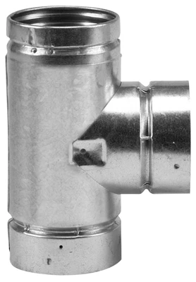 Pellet Stove Ventilation Tee With Cap, Type L, Four Inch Diameter