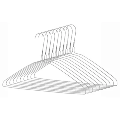Clothes Hangers, Chrome, 10-pk.