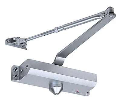 Commercial Grade Aluminum Finish Door Closer With Adjustable Closing Speed 1 To 4, Three Door Model