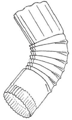 3 Inch Galvanized Corrugated Round Gutter Elbow 90 Degree