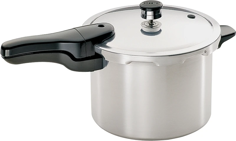 Aluminum Pressure Cooker With 6 Quart Capacity And Included Recipe Book