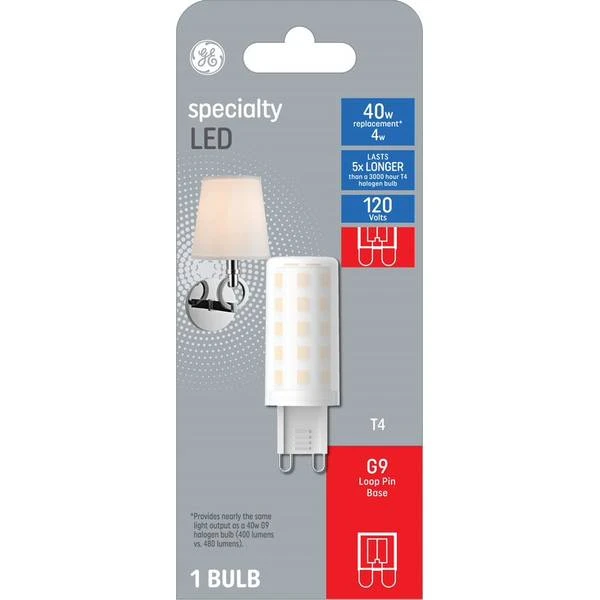 Specialty Led Light Bulb, T4 Shape, Pin Base, 4 Watt Energy Efficient