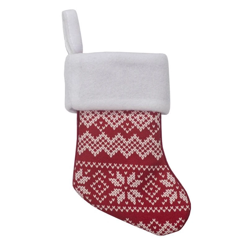 Mini Christmas Stocking Assorted Colors 7 Inch Size Holiday Decoration