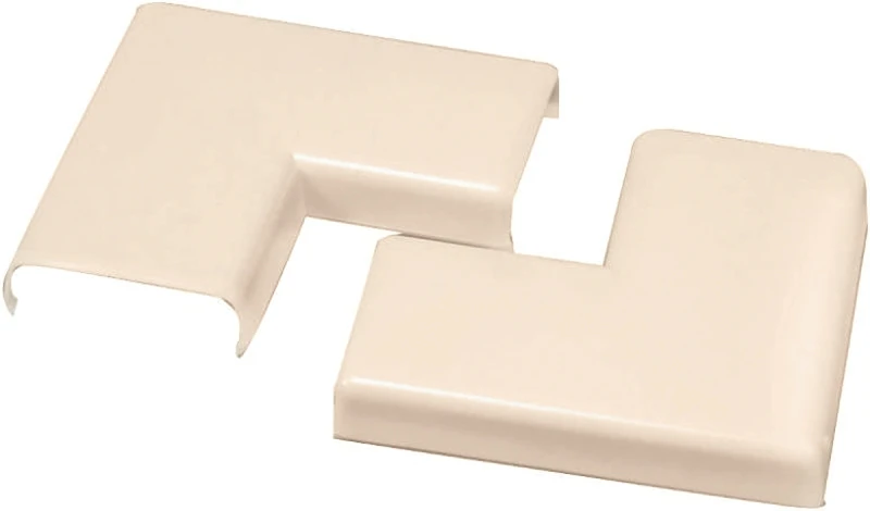 2-pack Ivory Plastic Flat Elbow Wiremold