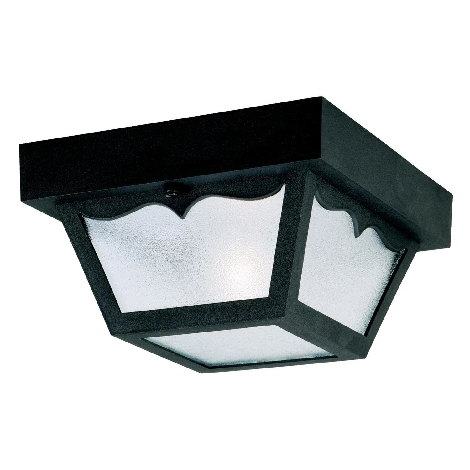 60-watt Single Bulb Black Outdoor Porch Light Fixture