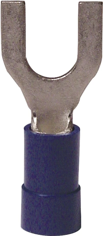 Spade Terminals, Insulated, 10 Stud, 16-14 Awg, 100-pk.