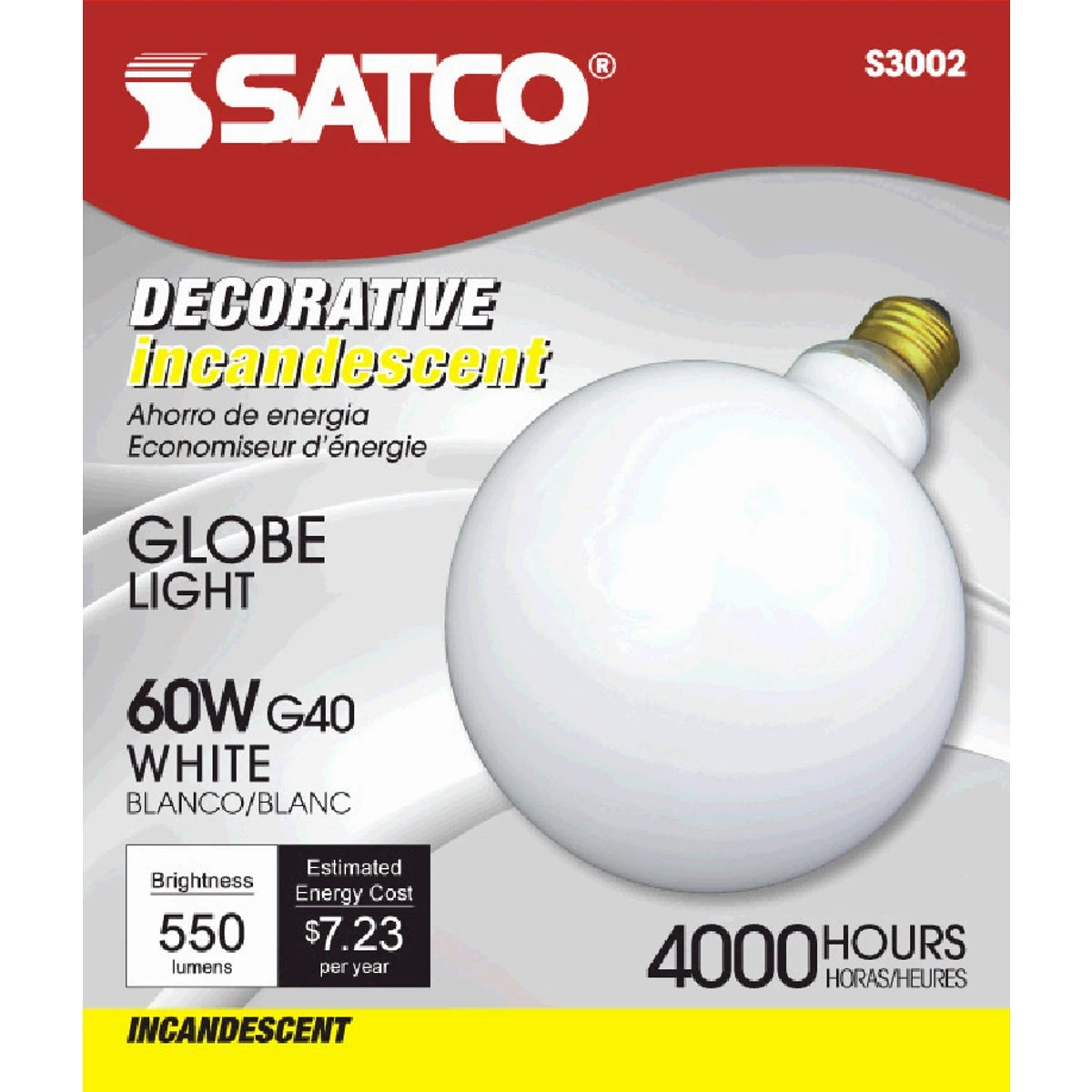60 Watts G40 Globe Incandescent Bulb E26 (medium) Soft White 1 Pk