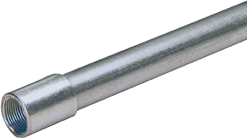 Rigid Galvanized Steel Conduit, 1/2 Inch Diameter By 10 Feet Length