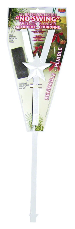 Wreath Hanger/no Swing Wht