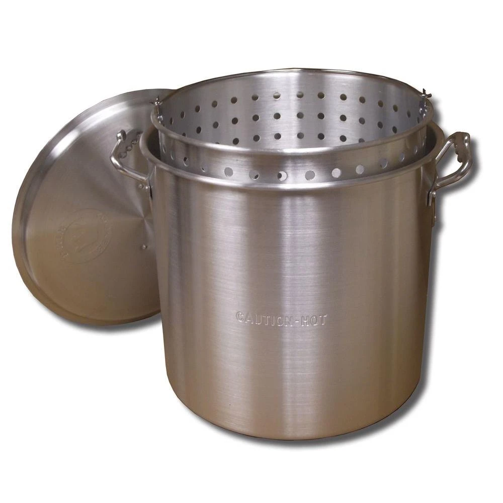 80-quart Aluminum Steamer Pot With Basket For Large Capacity Cooking