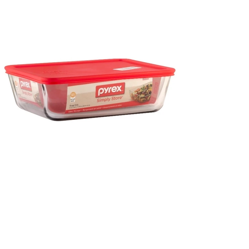 11 Cups Food Storage Container 1 Pk Clear/red