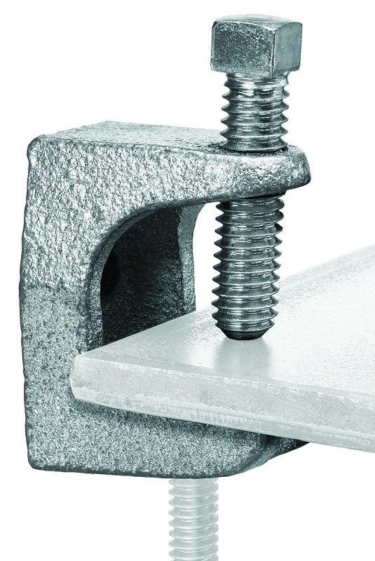 Malleable Iron Beam Clamp, 3/8 Inch Thread Size, Heavy Duty Construction