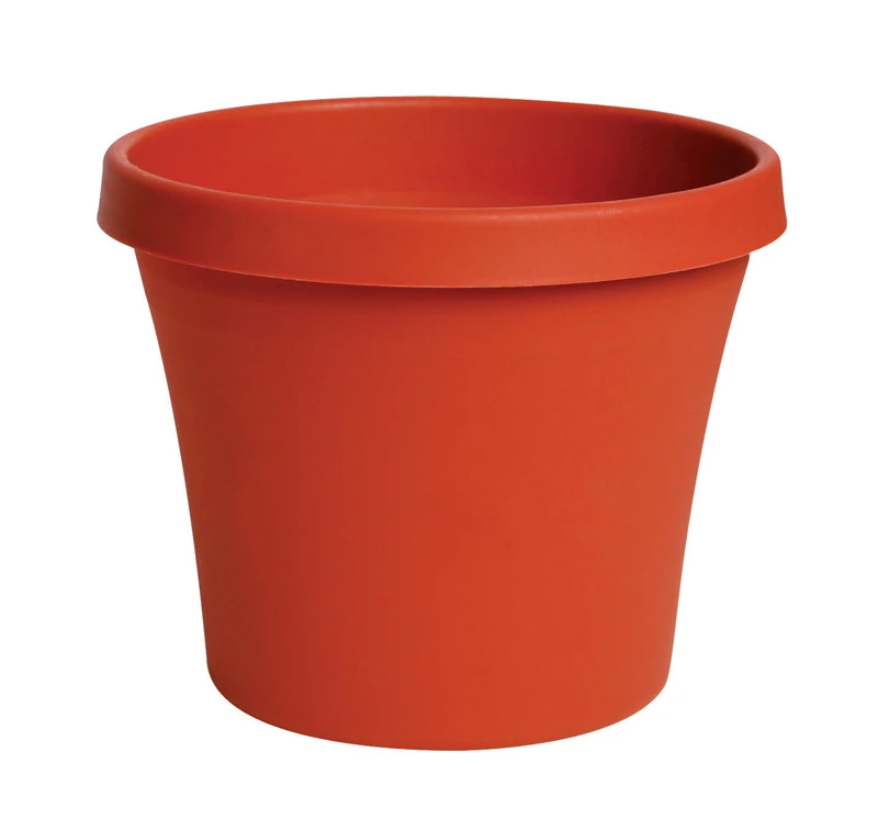Terra Pot Planter 14 Inch Terra Cotta Color Resin Durable Outdoor Indoor