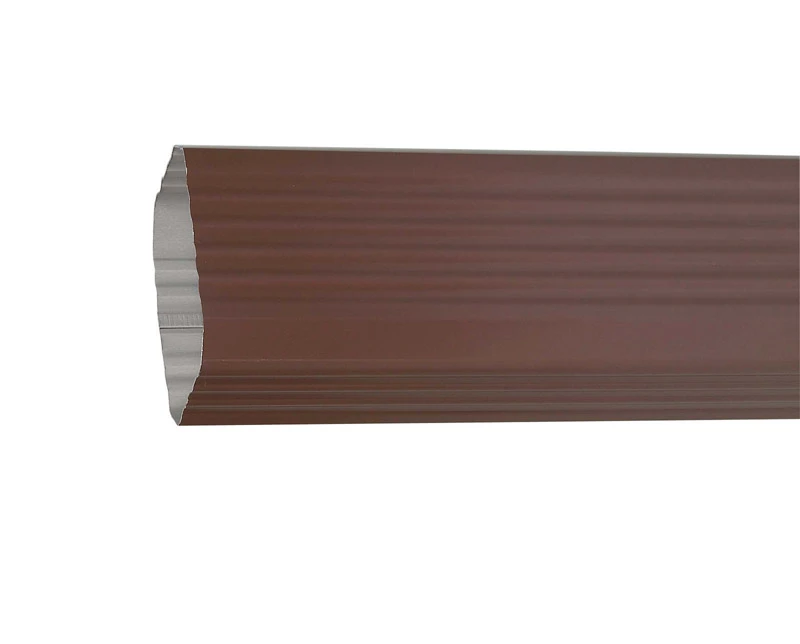 Brown Aluminum Gutter Downspout, 3 Inch By 4 Inch By 10 Foot