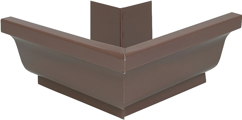 Brown Aluminum 5 Inch Gutter Outside Mitre Connector