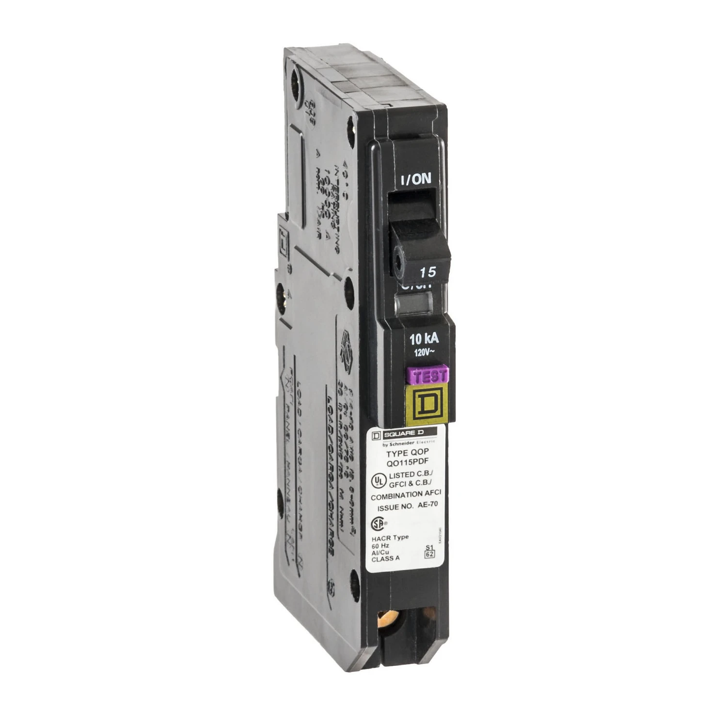 Qo 15 Amp Single Pole Circuit Breaker With Plug On Neutral Dual Function