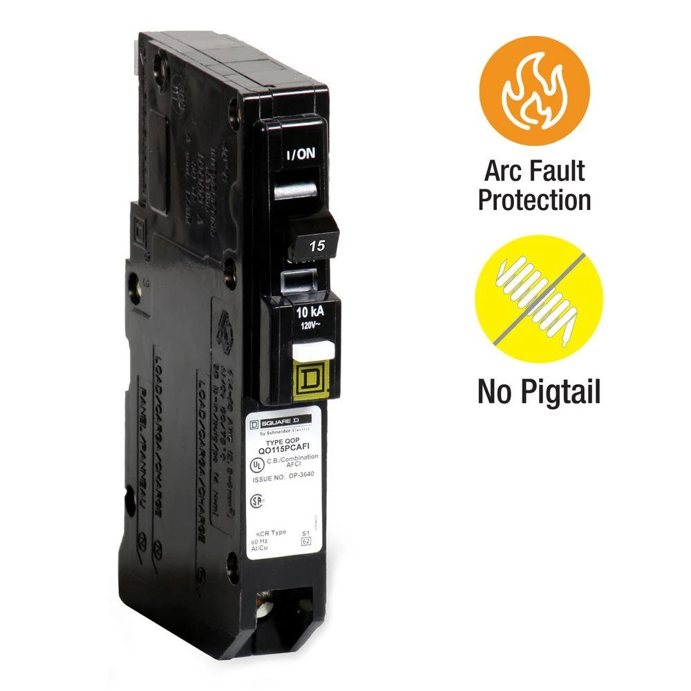 Qo Single Pole 15 Amp Circuit Breaker