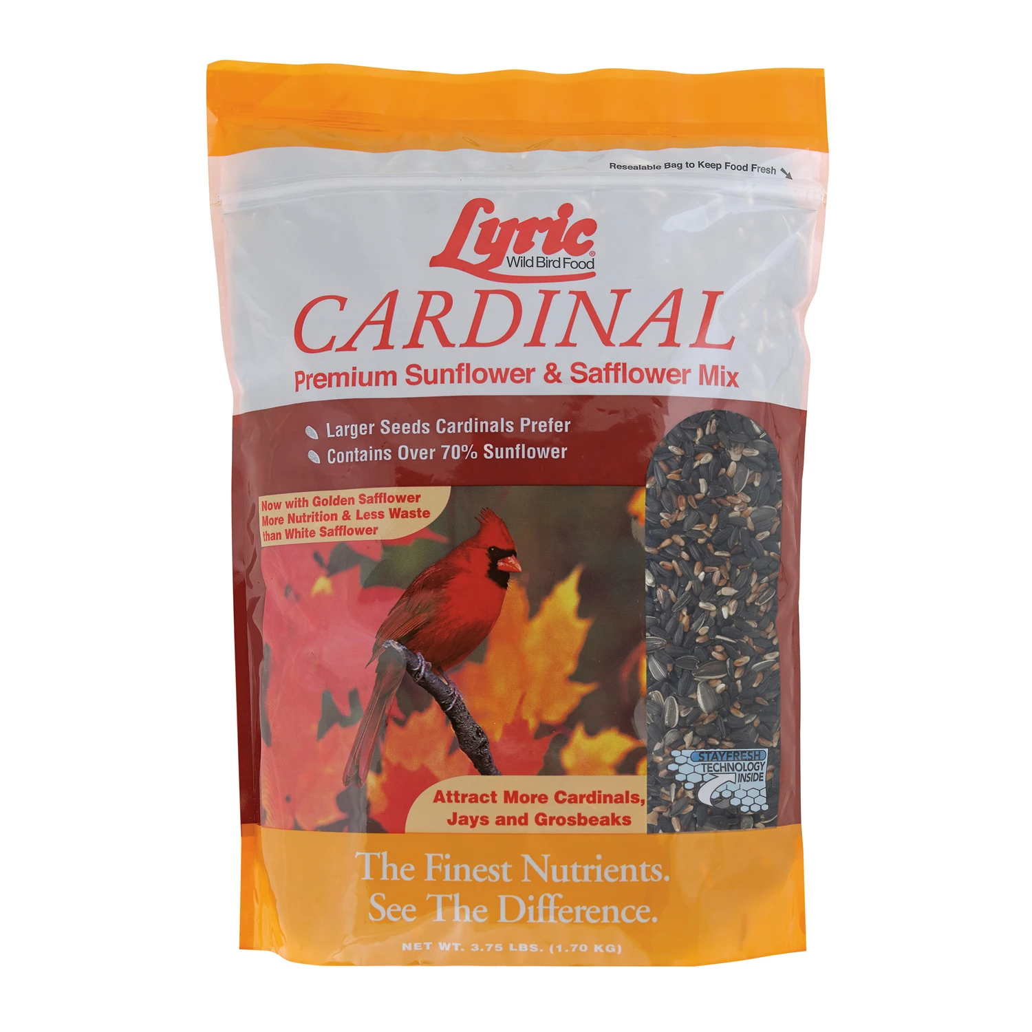 Cardinal Premium Wild Bird Food Mix With Sunflower And Safflower Seeds, 3.75 Pounds