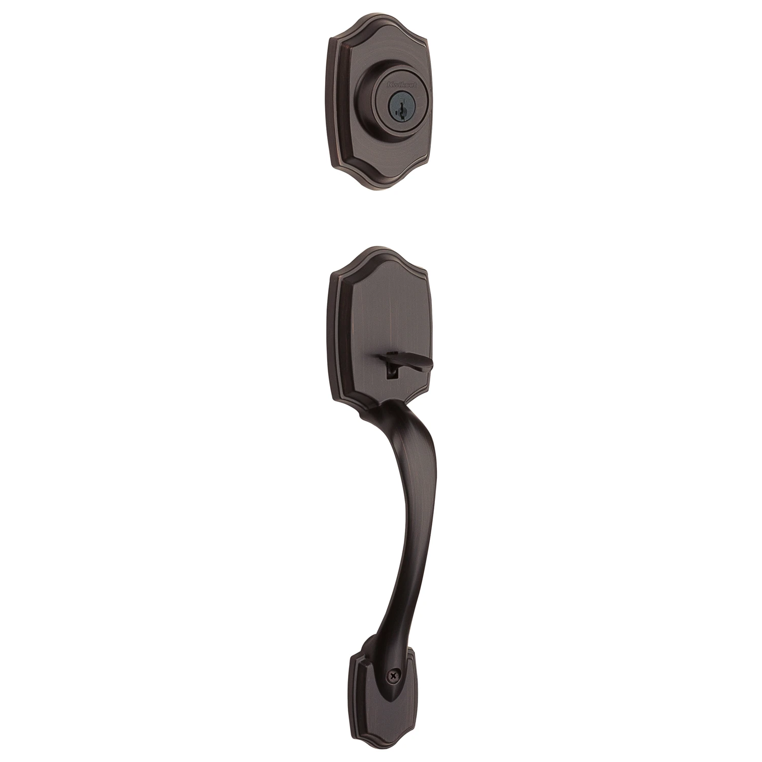 Belleview Venetian Bronze Entry Door Handleset With Smart Key And Single Cylinder Deadbolt