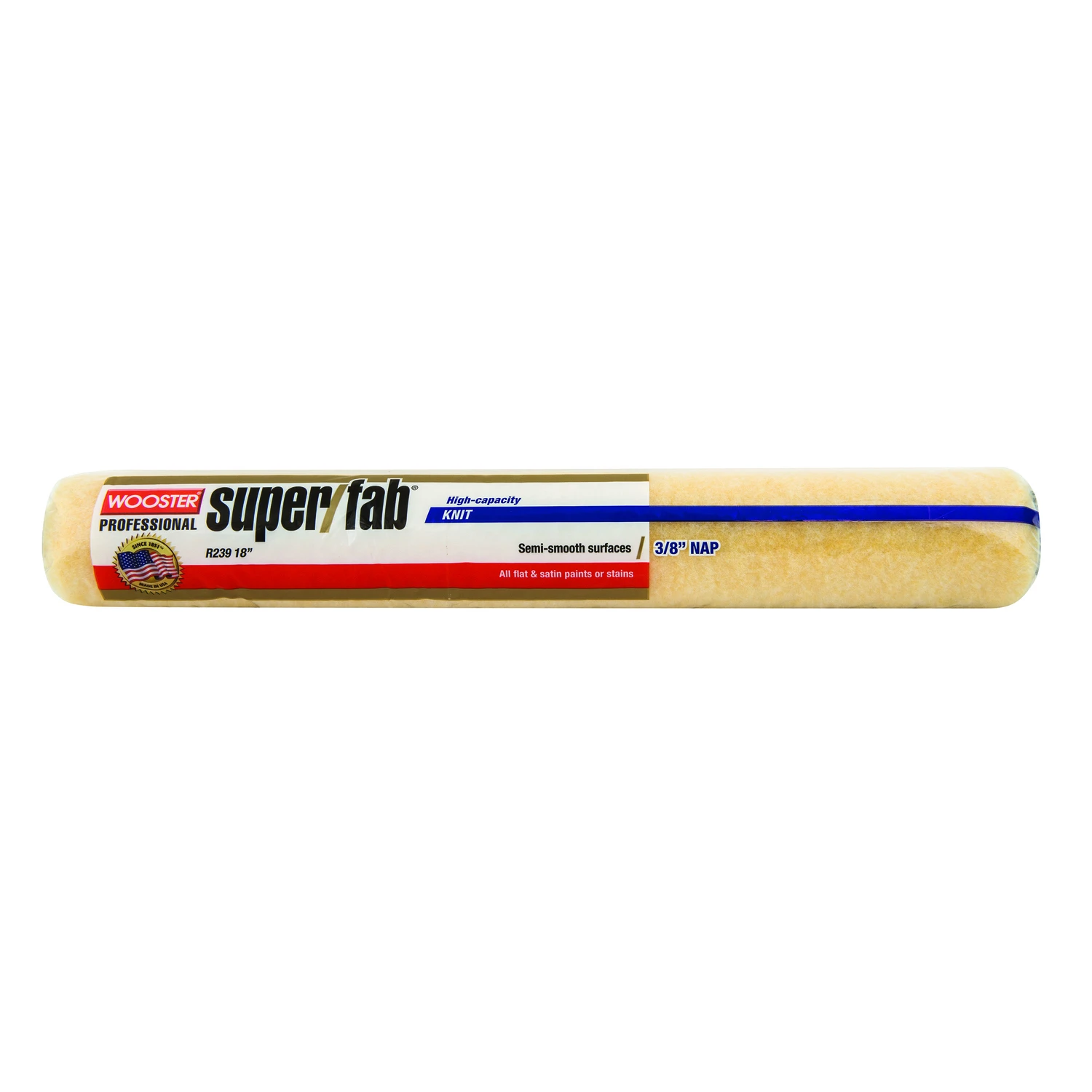 Super/fab Fabric 3/8 In. X 18 In. W Regular Paint Roller Cover 1 Pk
