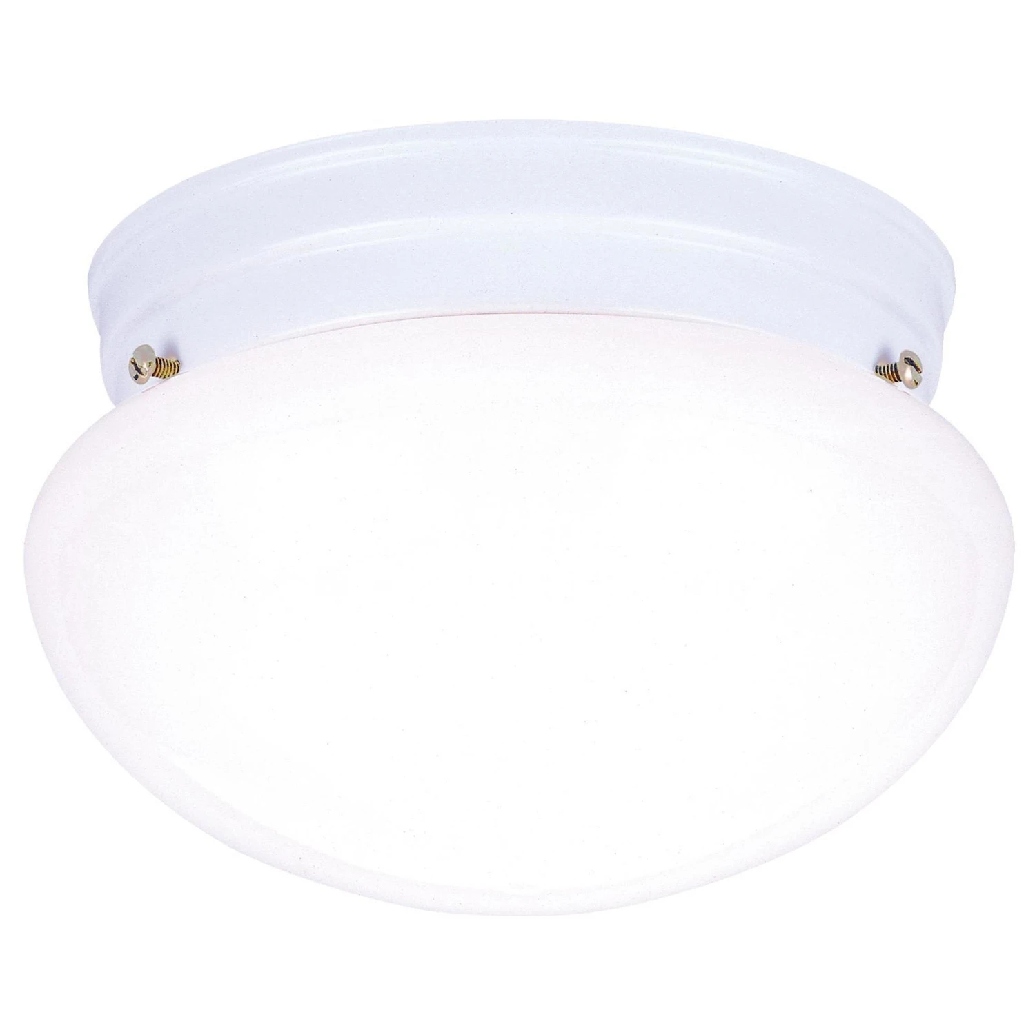 8-inch Round Ceiling Light Fixture With Frosted Glass Shade And White Finish