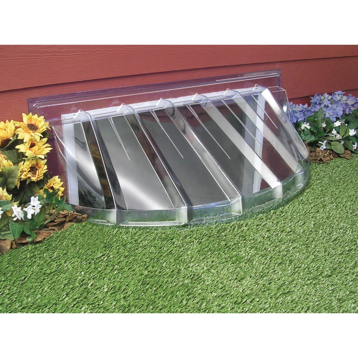 Circular Bubble Window Well Cover 43 Inches By 18 Inches By 12 Inches