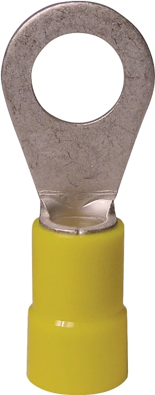 Ring Terminals, Insulated, Solderless, 12-1/4 Stud, 50-pk.